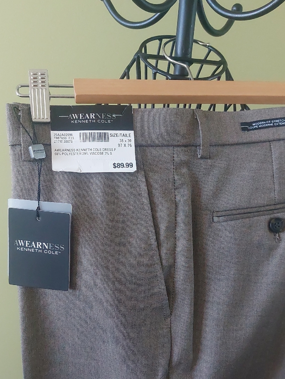 Kenneth Cole Men's Dress Pants - Taupe Brown